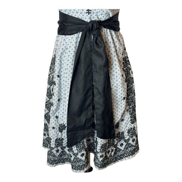 Anthropologie Moulinette Soeurs Dress Women 2 Blue Embroidered Strapless Elysian - Picture 8 of 12